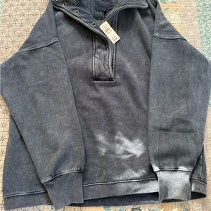 Aerie Gray Cowl Neck Sweater with Cozy Texture